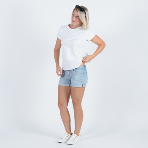 Rovné, bavlněné tričko - LARA / bílá, vel. S - XXL — foto 3