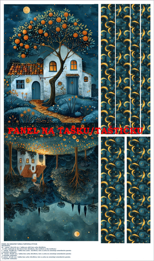 Panel na tašku/taštičku - bavlna XL — foto 2