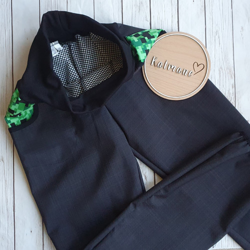 Jarní/podzimní softshell kalhoty černá/kostičky — foto 4