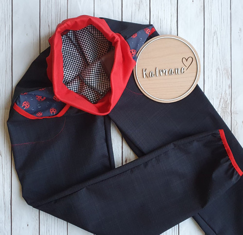 Jarní/podzimní softshell kalhoty černá/berušky — foto 3