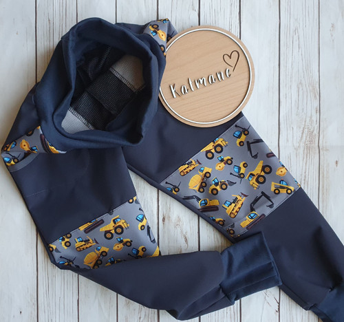 Letní softshell kalhoty šedá/bagry — foto 4