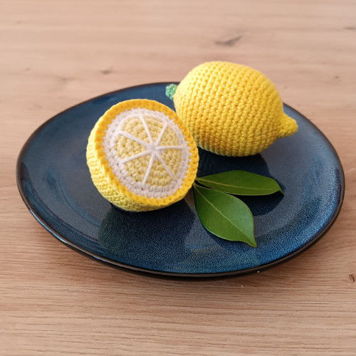 Háčkovaný citron - sada 2 ks — foto 3