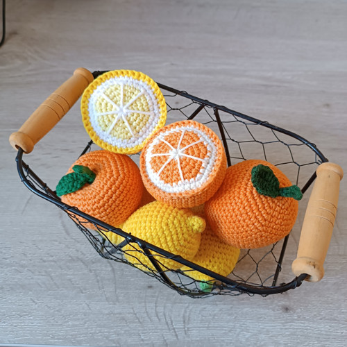 Háčkovaný citron - sada 2 ks — foto 4