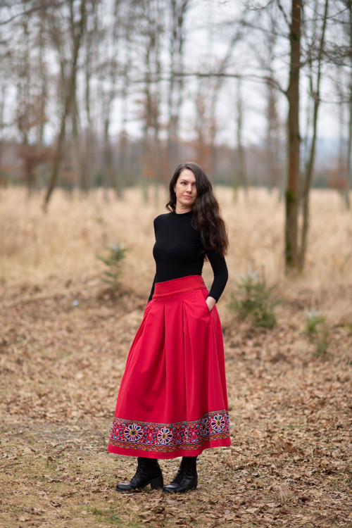 Sukňa Petra červená — foto 2