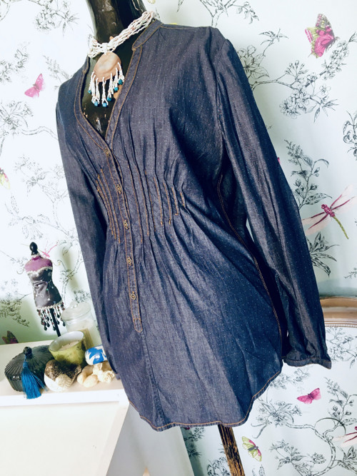 Tunika retro jeans — foto 3