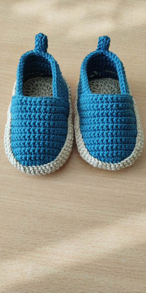 Háčkované botičky / espadrilky chlapecké — foto 2