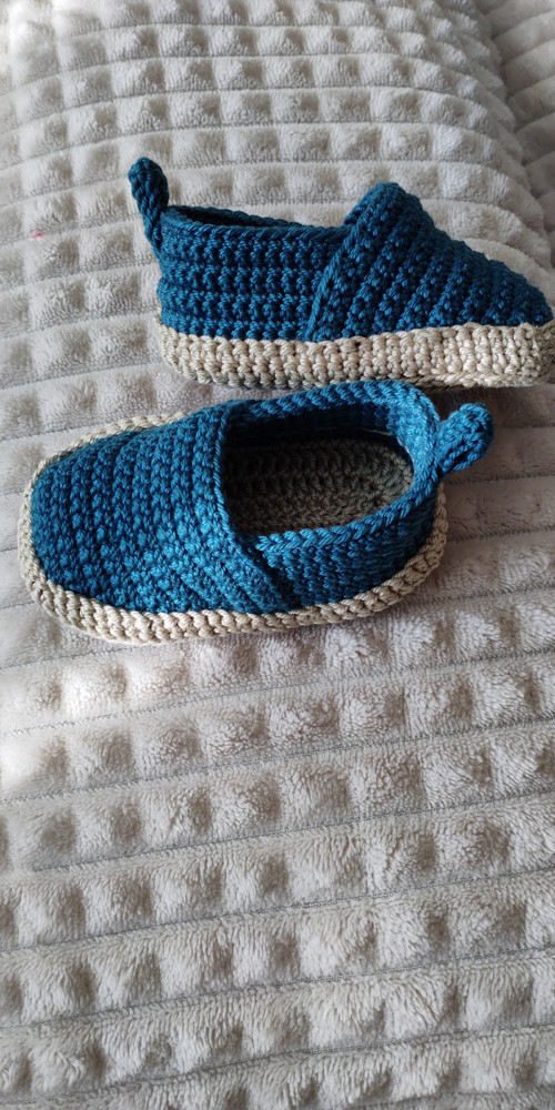 Háčkované botičky / espadrilky chlapecké — foto 3