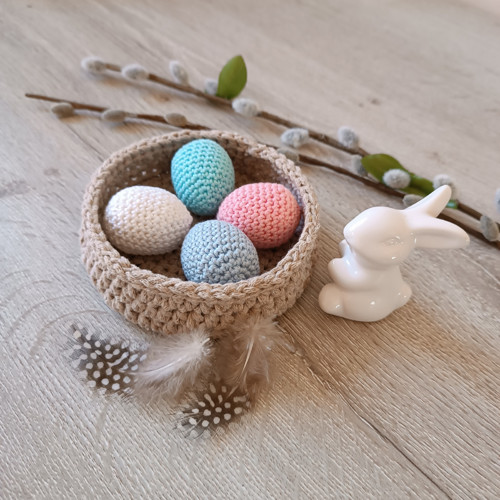Velikonoční mini ošatka s vajíčky — foto 2