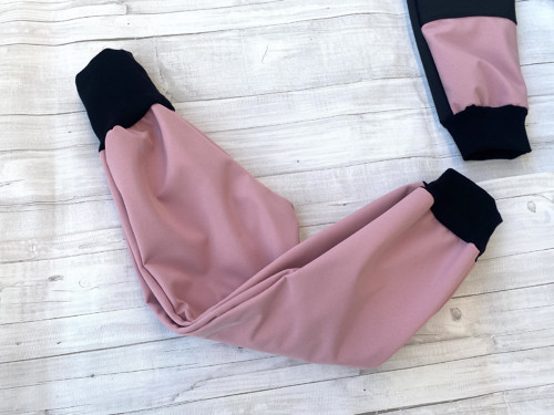 Softshell kalhoty Basic starorůžová s fleecem — foto 3