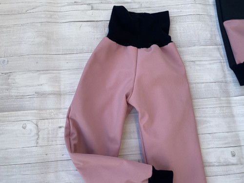 Softshell kalhoty Basic starorůžová s fleecem — foto 2