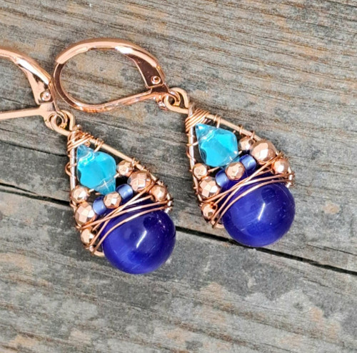 Náhrdelník BLUE EYE & ROSE GOLD — foto 3