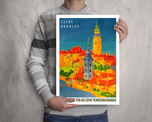 Vintage plakát Český Krumlov — foto 3