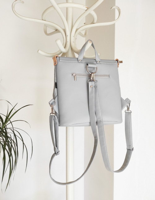 Vanessa backpack šedá s tkanou látkou — foto 3