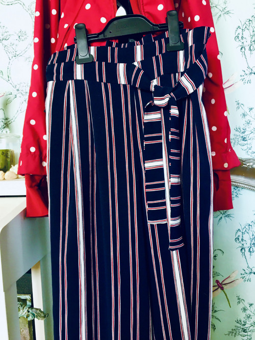 Cullotes pruhované, francouzský look — foto 4