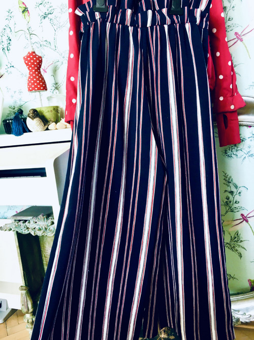 Cullotes pruhované, francouzský look — foto 5