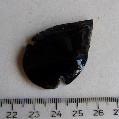 Obsidián černý - hrot - 4,5 cm (OH4) — foto 4