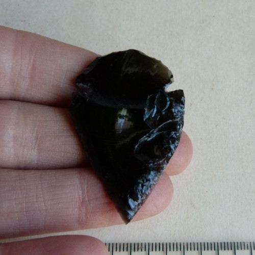 Obsidián černý - hrot - 4,5 cm (OH4) — foto 2
