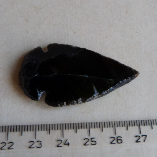 Obsidián černý - hrot - 5 cm (OH7) — foto 4