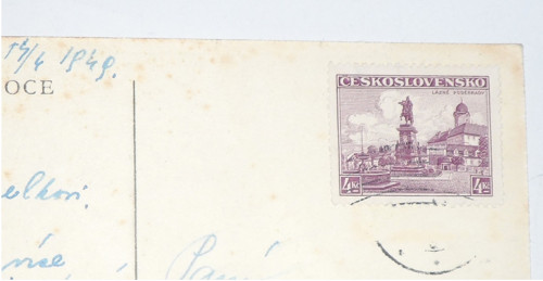 Starožitná POHLEDNICE Velikonoce, 1949 — foto 2