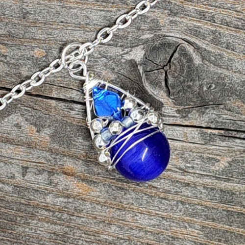 Náušnice BLUE EYE & SILVER — foto 4