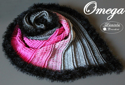 NÁVOD na háčkovaný šátek - OMEGA — foto 2