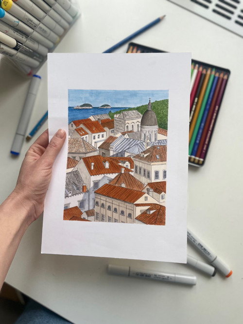 Dubrovník-umělecký tisk — foto 2
