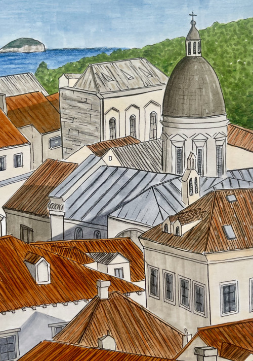 Dubrovník-umělecký tisk — foto 3