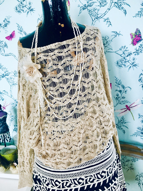 Svetřík boho přízový — foto 3