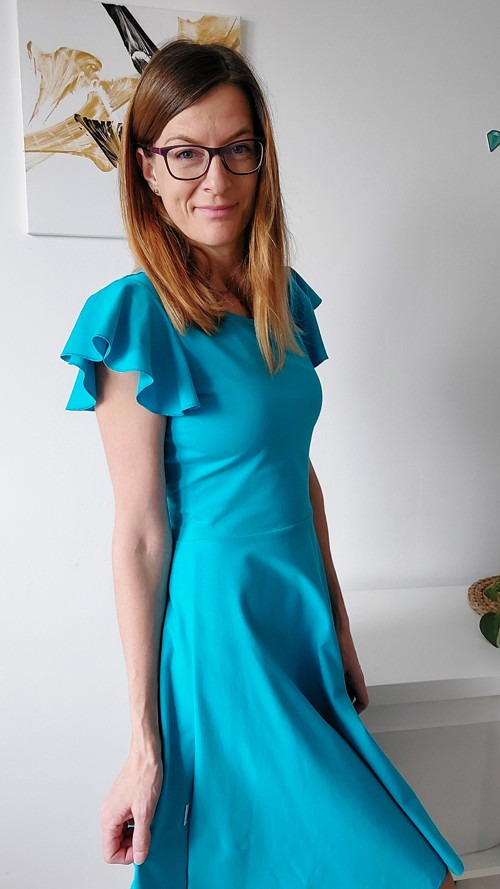 Šaty Victoria - Šmoulí modrá — foto 2