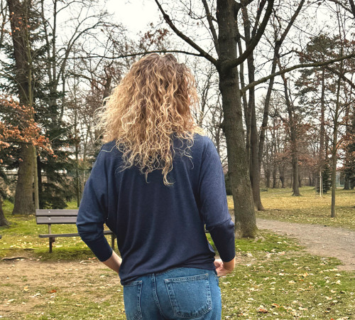 Netopýří tunika modrá melange — foto 5