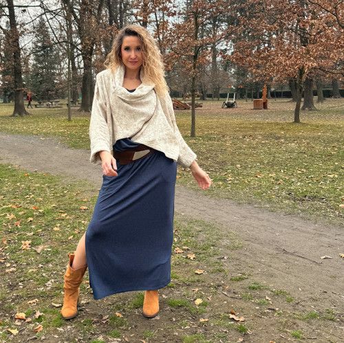Kabátek netopýr béžový — foto 3