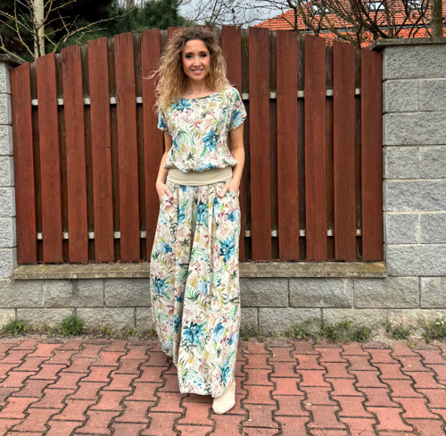 Volný top s pasem květy — foto 5