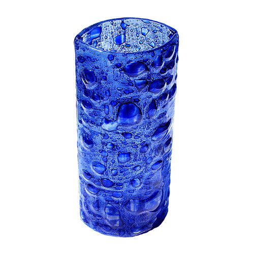 Váza modrá bublinová 30 cm oblá — foto 2