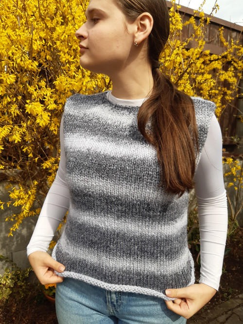 Vestička odstíny šedé — foto 6