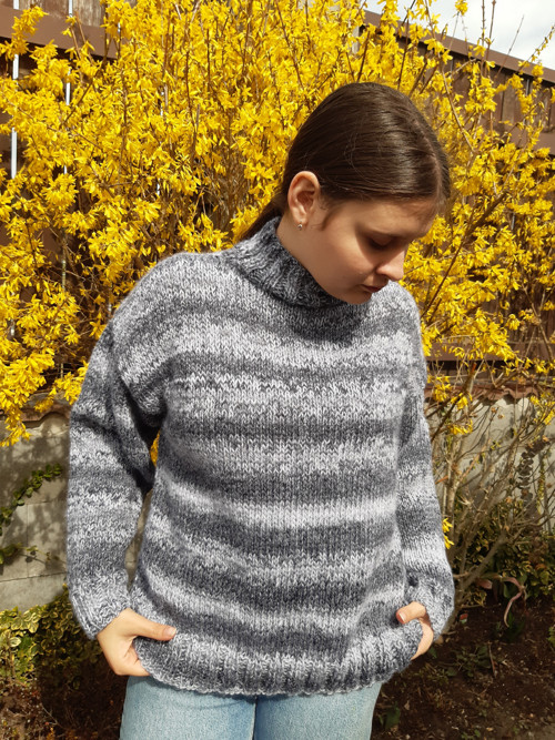 Svetr odstíny šedé -SLEVA — foto 6