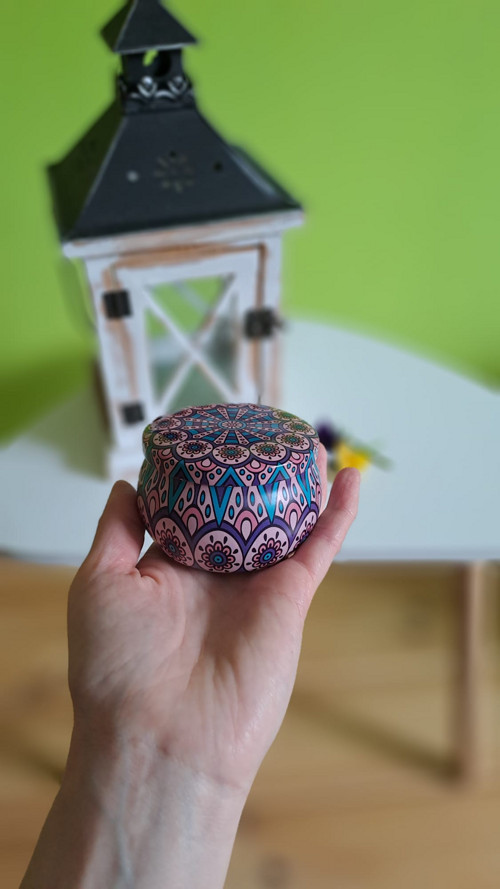 Svíčka v dóze mandala I. — foto 3