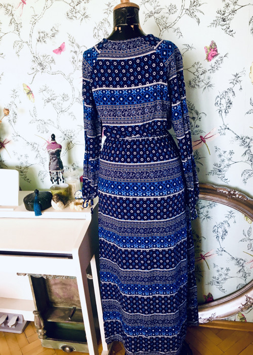 Šaty boho vzory modré — foto 4