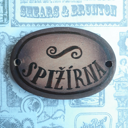 Spižírna- keramická cedulka — foto 2