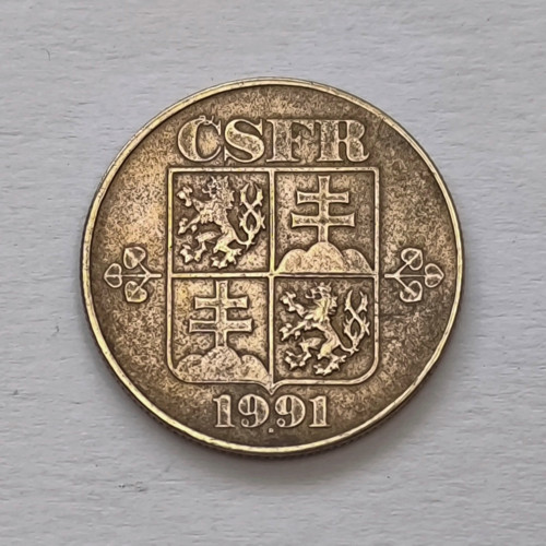 MINCE 1 koruna - 1991 ČSFR — foto 2