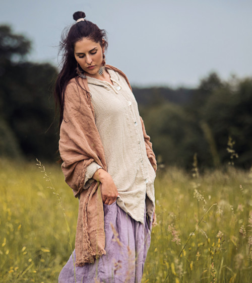 Šál lněný Camel — foto 2