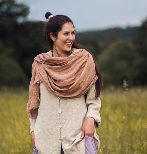 Šál lněný Camel — foto 3