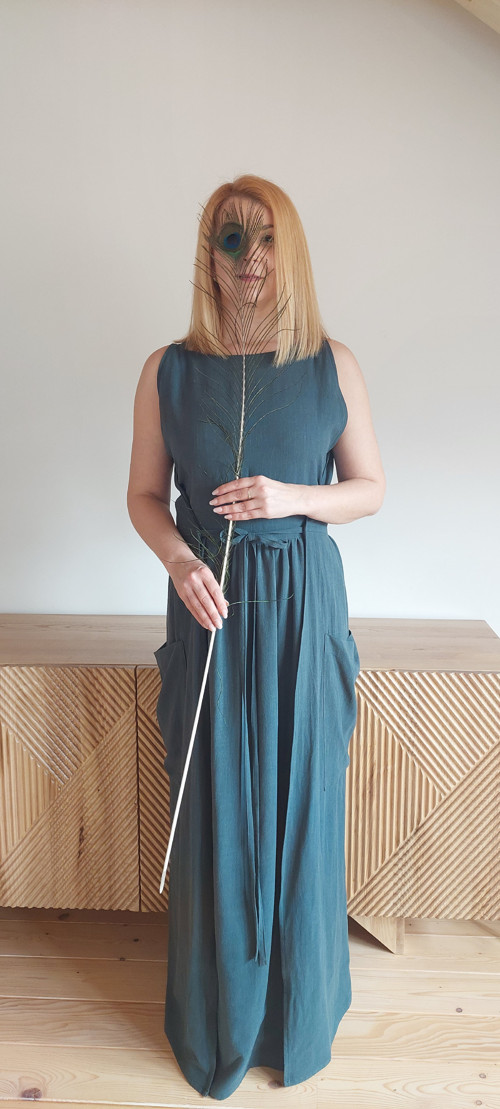 Lněné zavinovací šaty Célia — foto 5