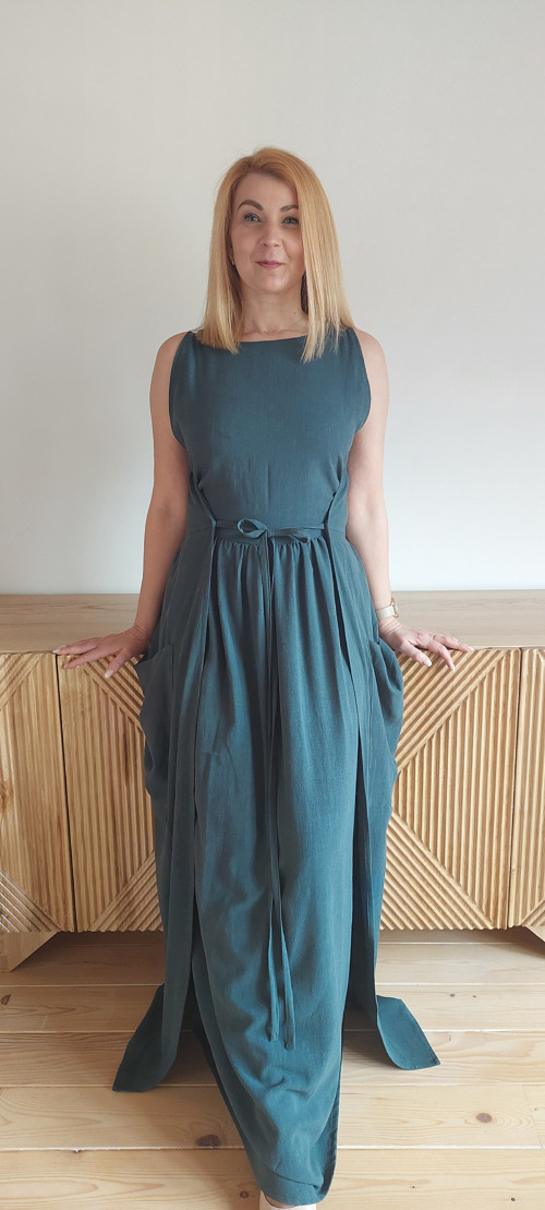 Lněné zavinovací šaty Célia — foto 2