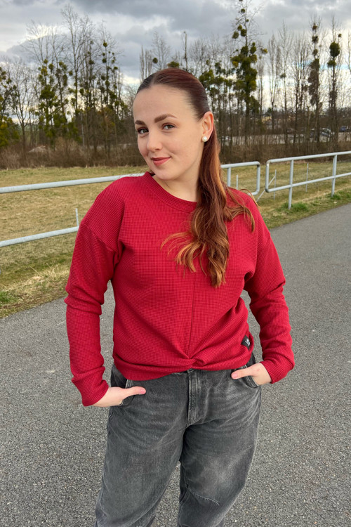 Vaflová mikina s proplétáním — foto 4