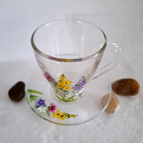Verbascum - 260 ml - ruční malba — foto 3