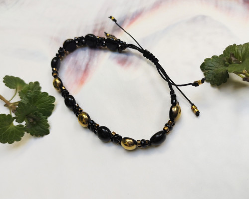 Náramek Bubble black &gold — foto 3