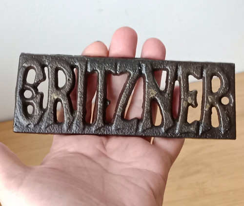 Litinový nápis GRITZNER — foto 2