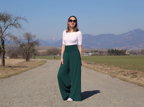 Tmavozelené nohavice — foto 4