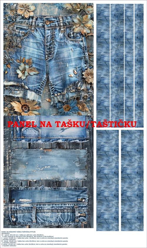 Panel na tašku/taštičku - bavlna XL — foto 2