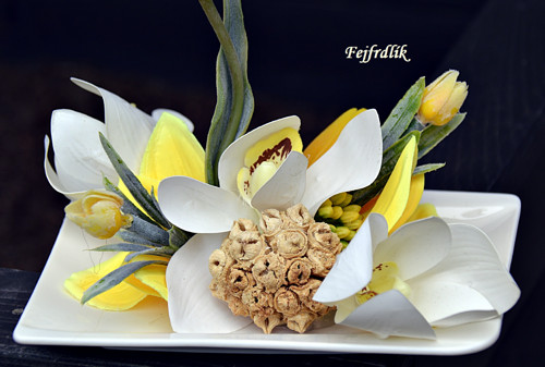Cymbidie s tulipány — foto 2